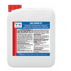DEC SHINE 07 - 5л (Концентрированное жидкое щелочное слабопенное средство, содержащее активный хлор)