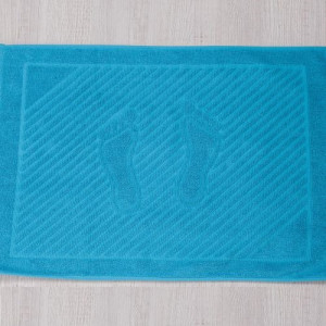 Полотенце для ванной с рисунком ножки бирюзовое